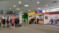 クライストチャーチ空港内大手レンタカーカウンター